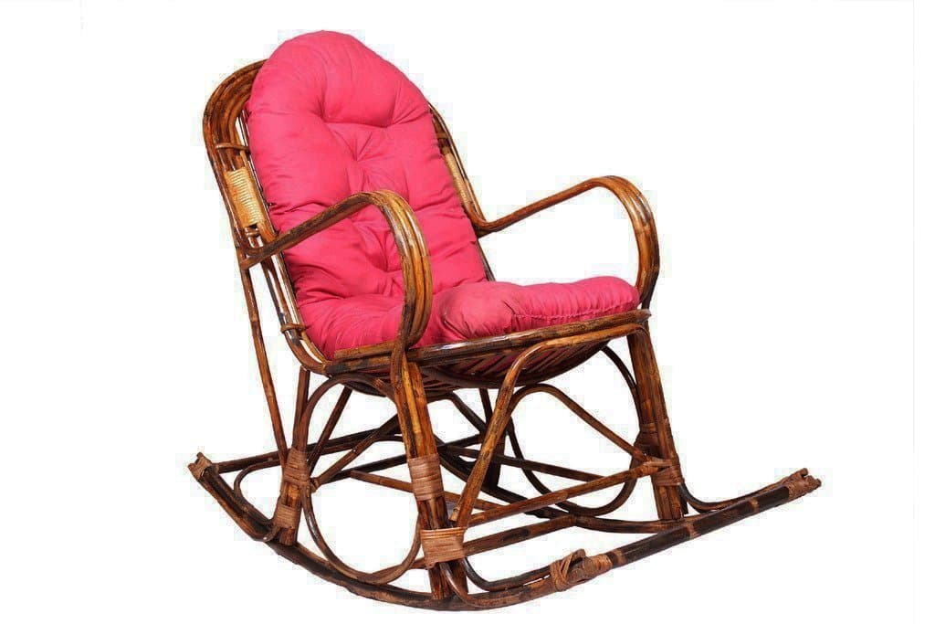IRA Rattan Modern Rocking Arm Chair With Cushion