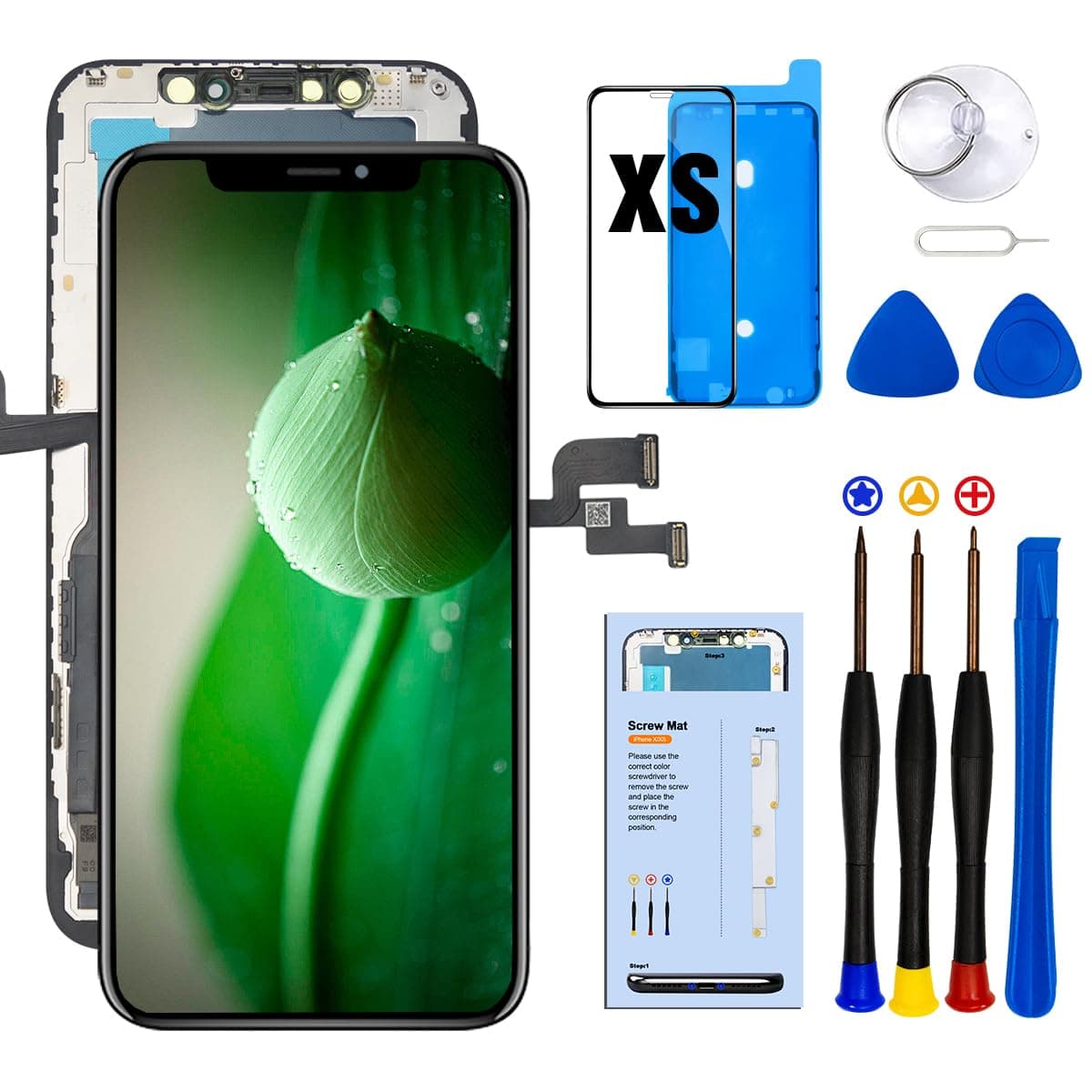 for iPhone XS Screen Replacement for iPhone XS Screen, 5.8" for iPhone XS LCD Screen Replacement with Repair Tools Compatible with A1920,A2097,A2098,A2099,A2100
