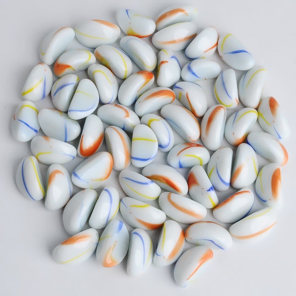 Rou-shot Beautiful Marbles, Bowl Filler Gems, Pebbles for Vase Filler, Non-Toxic Lead Free Vase Filler, Table Scatter, Aquarium Filler, 1 Lbs (Flowers Colour)