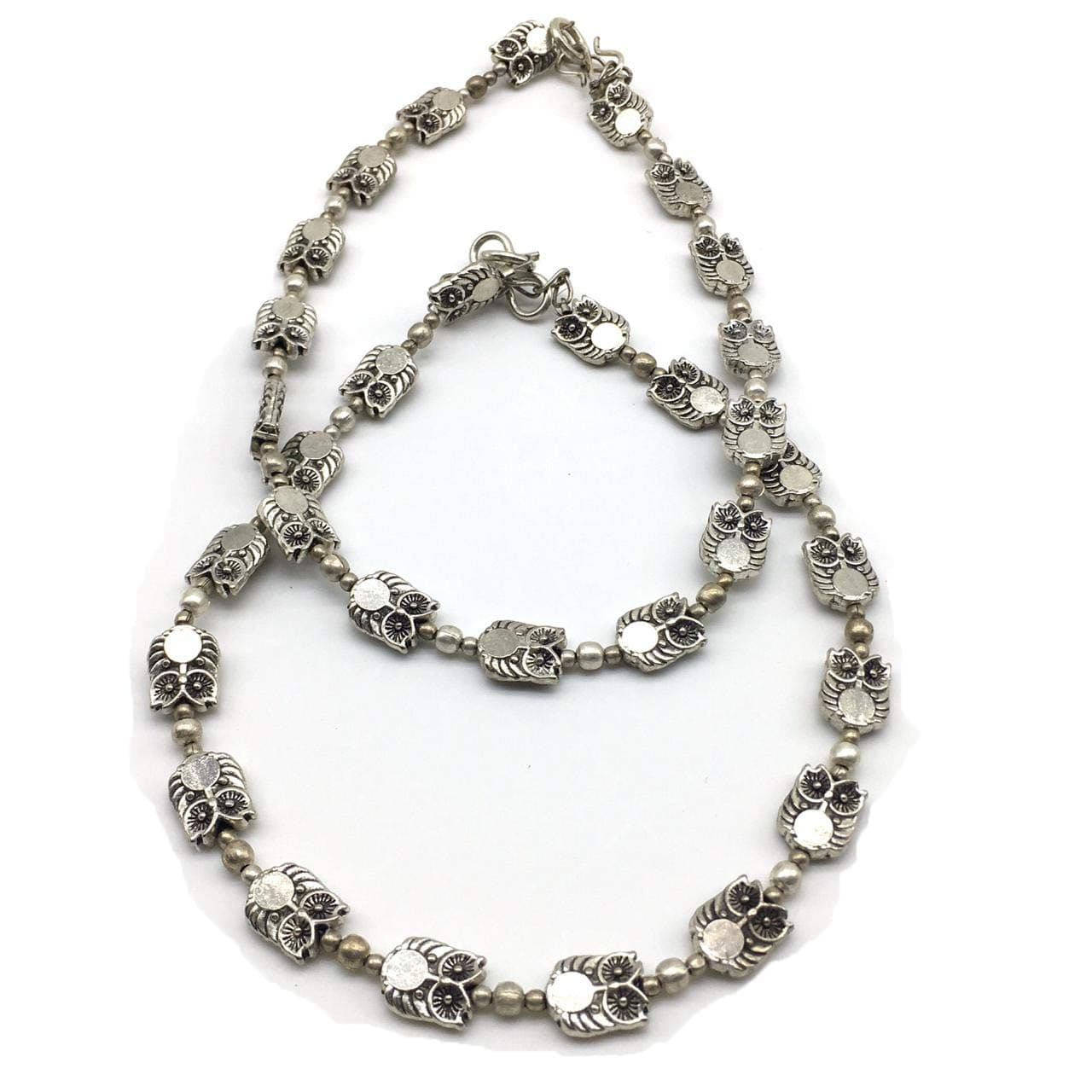 Digital Dress Traditional Authentic Fashionable Attractive Indian Style Alloy Metal Fancy Oxidised German Silver Plated Anklet Payal/Pazeb Comes Pair For Women and Girls Gift Jewellery (Pack of 2)