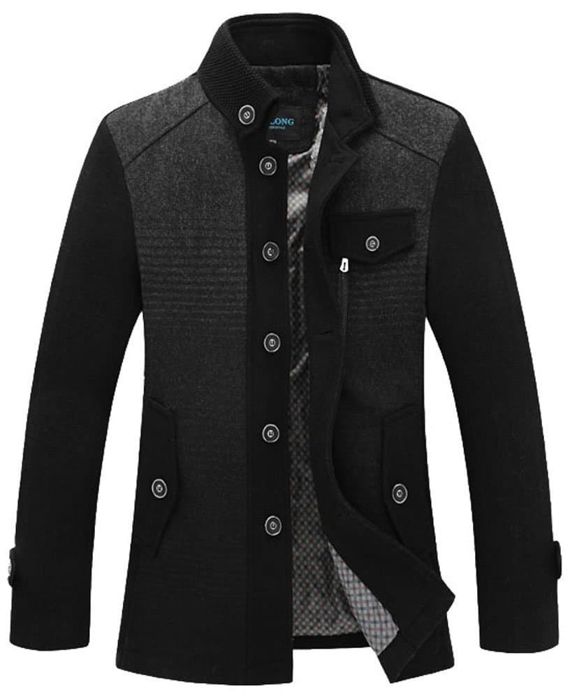 ZNU Men's Winter Thicken Warm Stand Collar Down Jacket