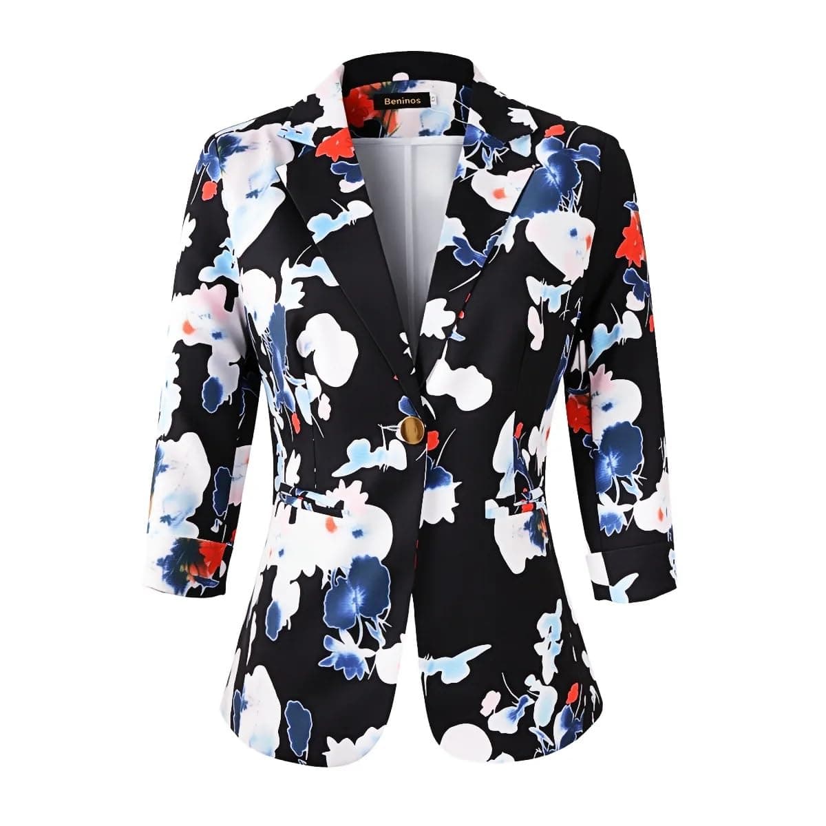 Womens Blazers 3/4 Sleeve Lightweight Office Work Blazer Jacket