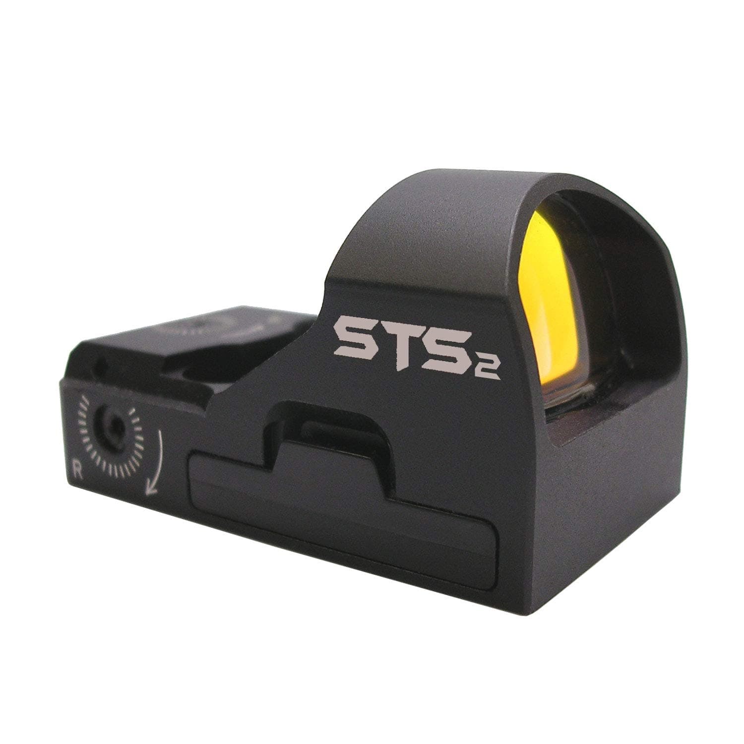 Micro Red Dot Sight STS2B V5, 1x Magnification, Made of Aircraft Grade Aluminum, Adjusts for Wind & Elevation, Ultra Bright, All Weather, Waterproof, Lightweight, Matte Black