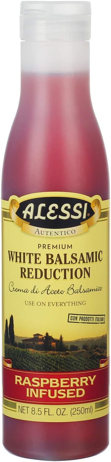 Alessi White Balsamic Reduction Raspberry Infused, 8.5-Ounce Bottles (Pack of 6)