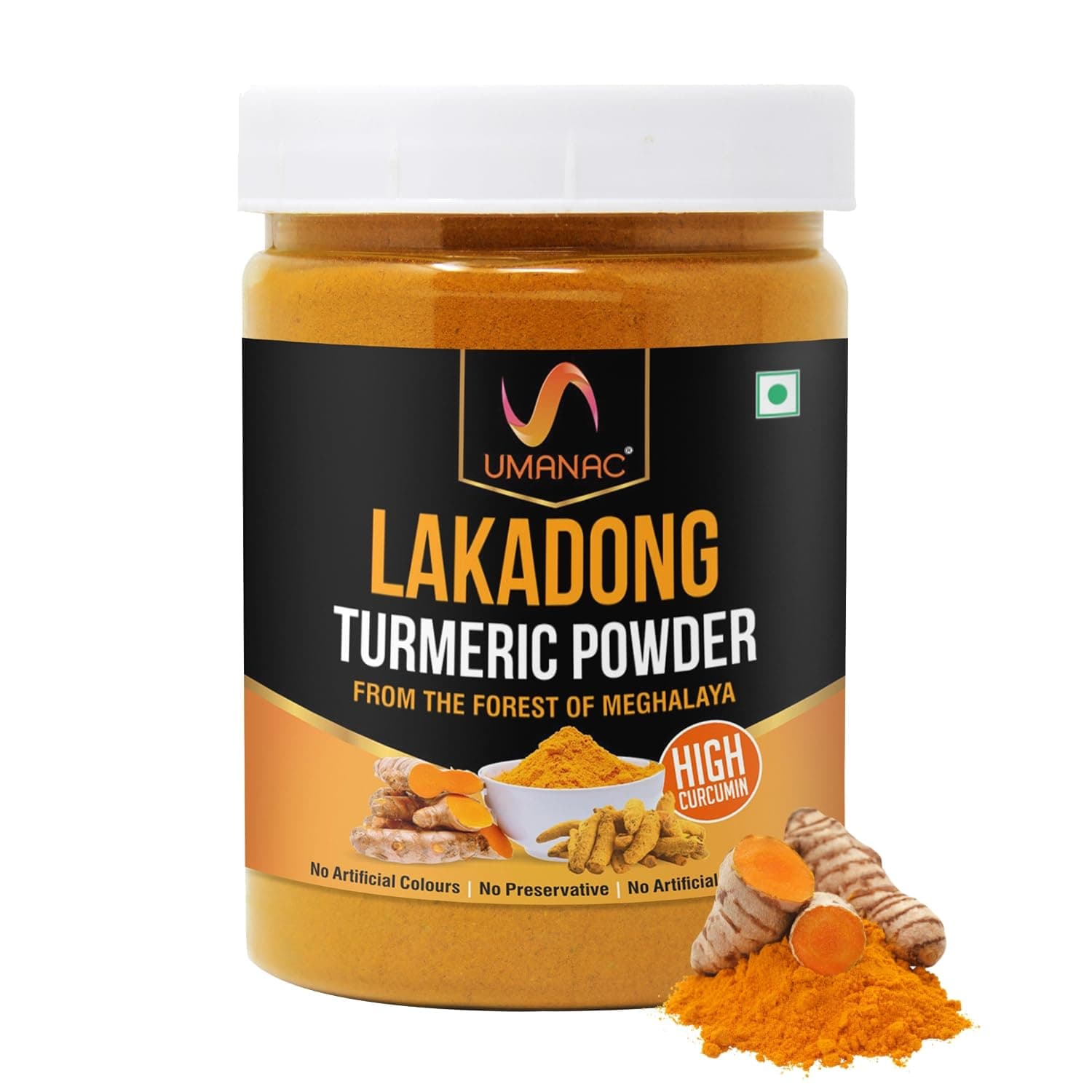 Lakadong Turmeric Powder | Pure Unprocessed Haldi from Meghalaya | High Curcumin Content | Earthy Aroma & Vibrant Colour | 250 g