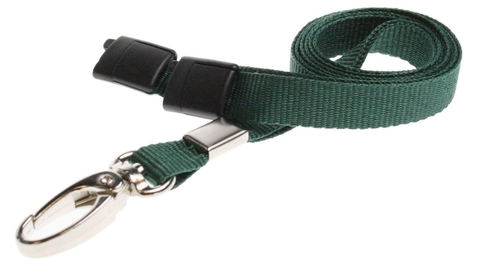 Green Lanyard for Neck to be use with ID Card Holders from PCL Media Ltd ID Badge Holders and ID Plastic Pockets Neck Strap Lanyard Comes with Metal Lobster Clip and Safety Breakaway