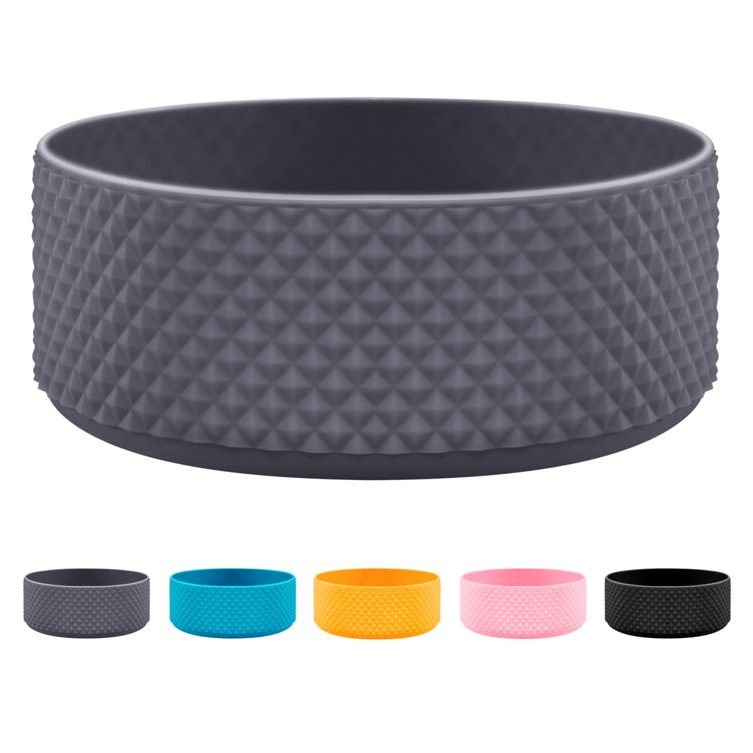 GLINK Bottle Boot, Compatible with Hydro Flask 2.0 Wide Mouth 64 oz Water Bottle and Others, Silicone Water Bottle Protector, Anti-Slip Flex Boot with Diamond Texture, Protective Bottom Sleeve Cover