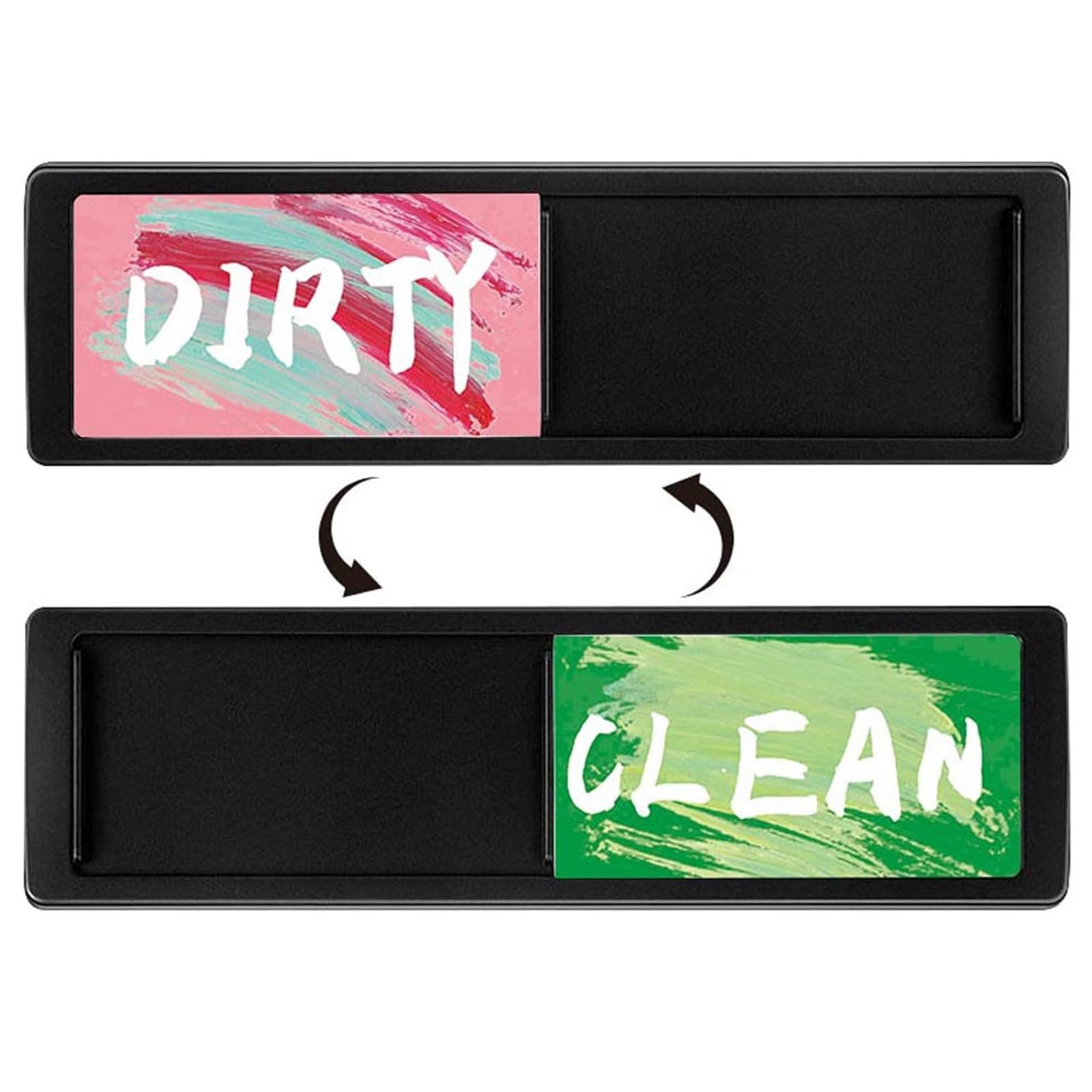 Clean Dirty Dishwasher Sign Magnet Clean Dirty Sign Non-scratching Dishwasher Indicator Sign, Dishwasher Signer Dishwasher Sliding Reminder Sign, Practical Gadgets for Home (black)