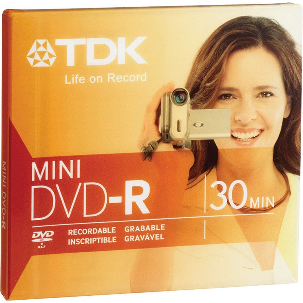TDK Mini DVD-R Blank, 2X 1.4 GB, 8cm
