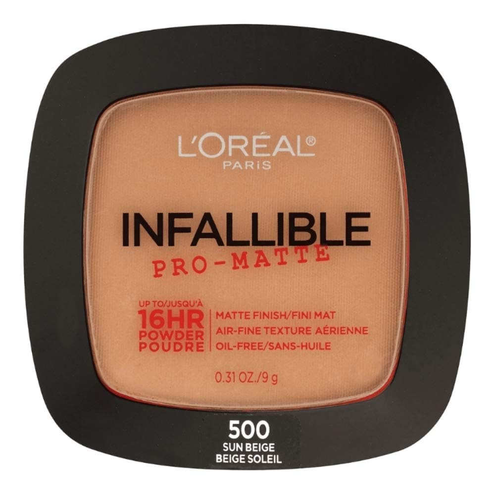 L’Oréal ParisInfallible Pro Matte Powder, Sun Beige, 0.31 oz, 500 Sun Beige, 0.31 Ounce (Pack of 1)