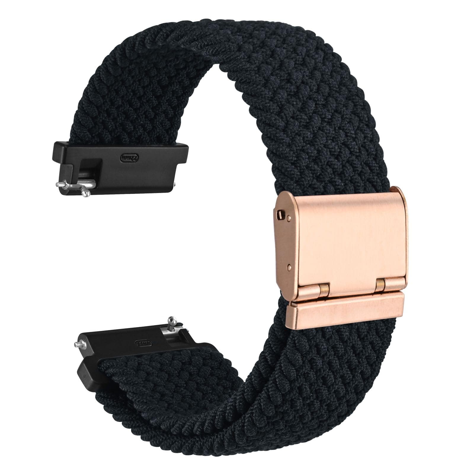 WOCCI Braided Nylon Watch Straps with Adjustable Buckle, Woven Sport Loop for Men and Women, Band Width 16mm 18mm 19mm 20mm 21mm 22m 24mm