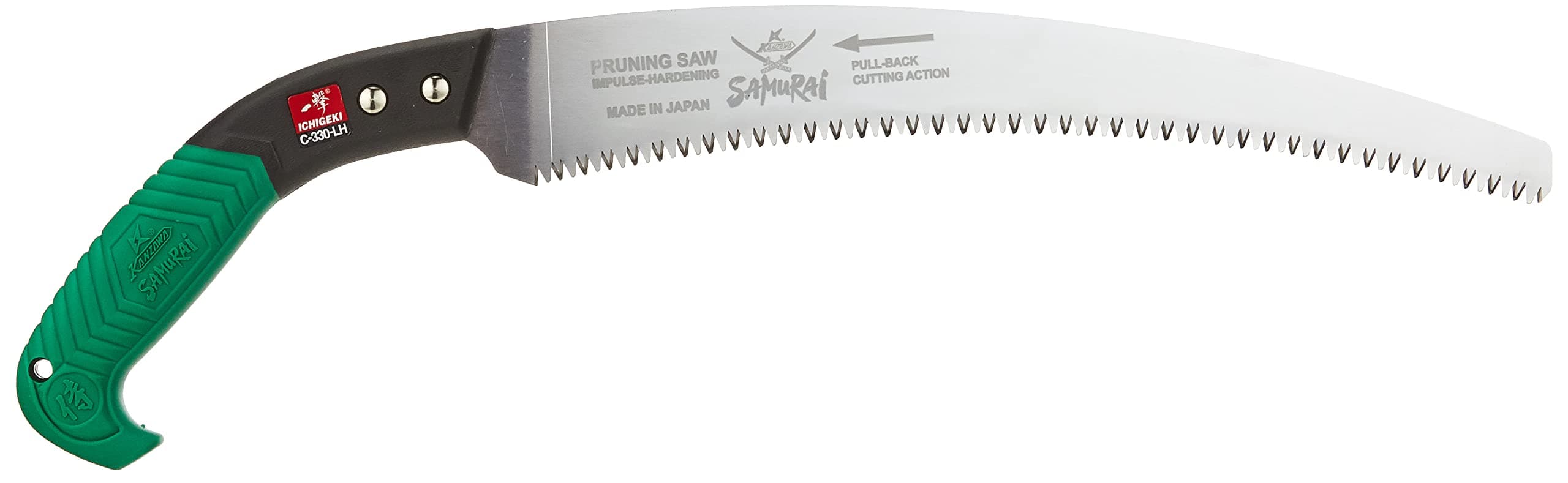 Kanzawa Samurai Ichigeki Pruning Saw 330mm C-330-LH with plastic grip (with sheath) (Japan Import)