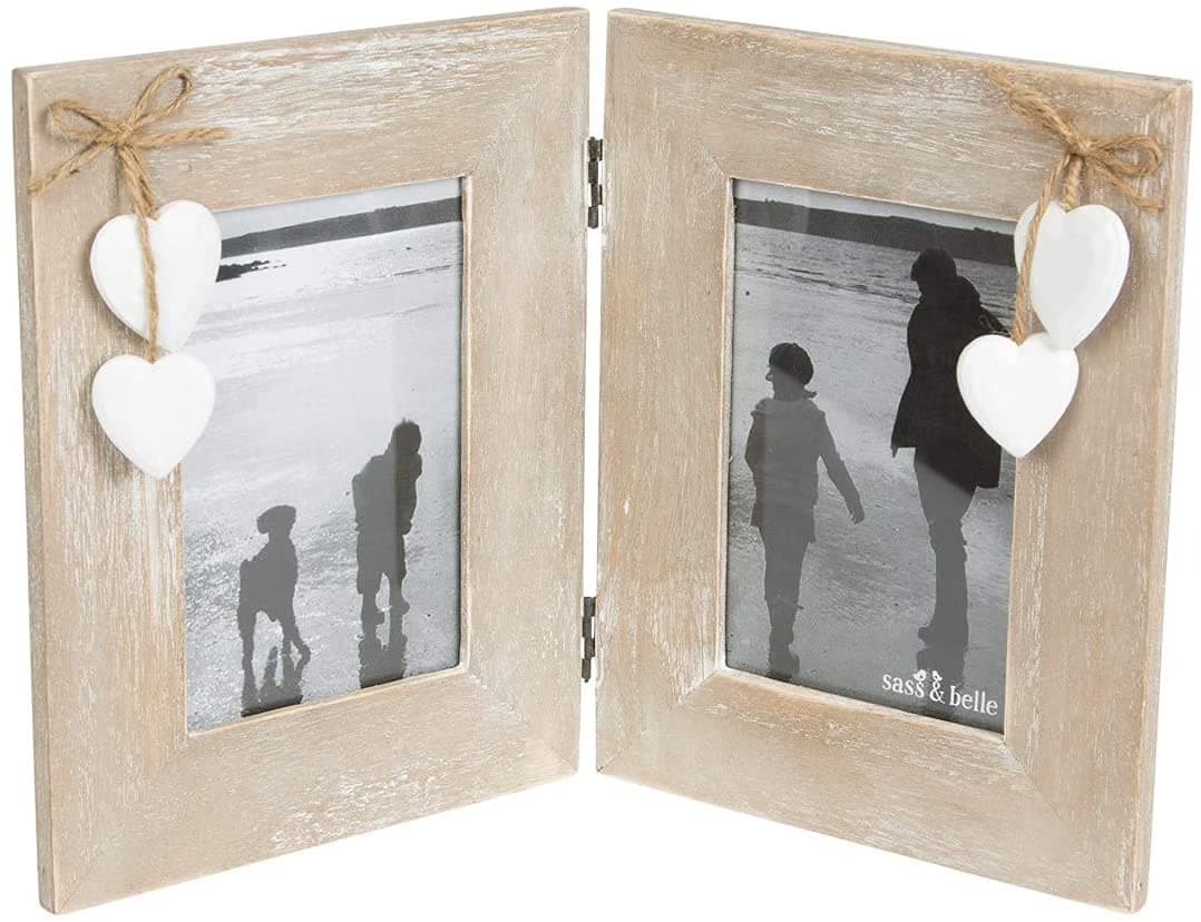 RJB Stone Sass & Belle Ashley Farmhouse Double Standing Photo Frame