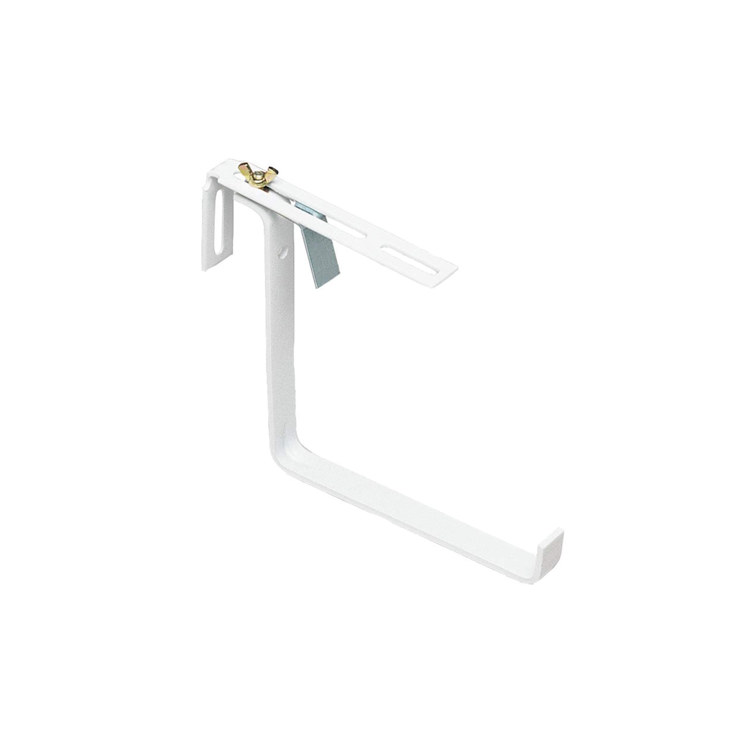 Emsa 513370 Landhaus aluminium balcony basket brackets, white