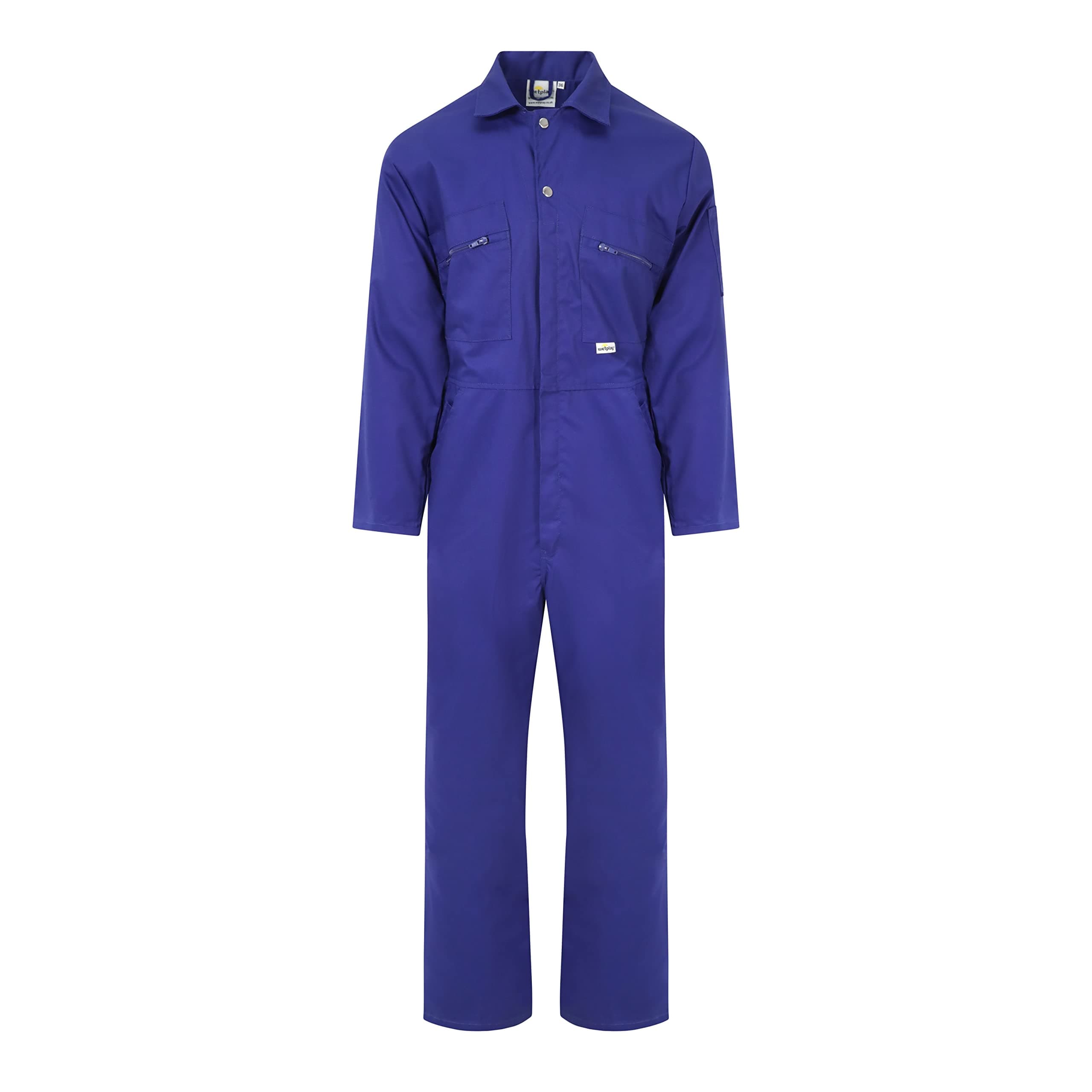 Ladies Zip Front Boilersuit Workwear Boiler Suit Coverall Overall Womens Girls (14 (38" Chest), Royal Blue)