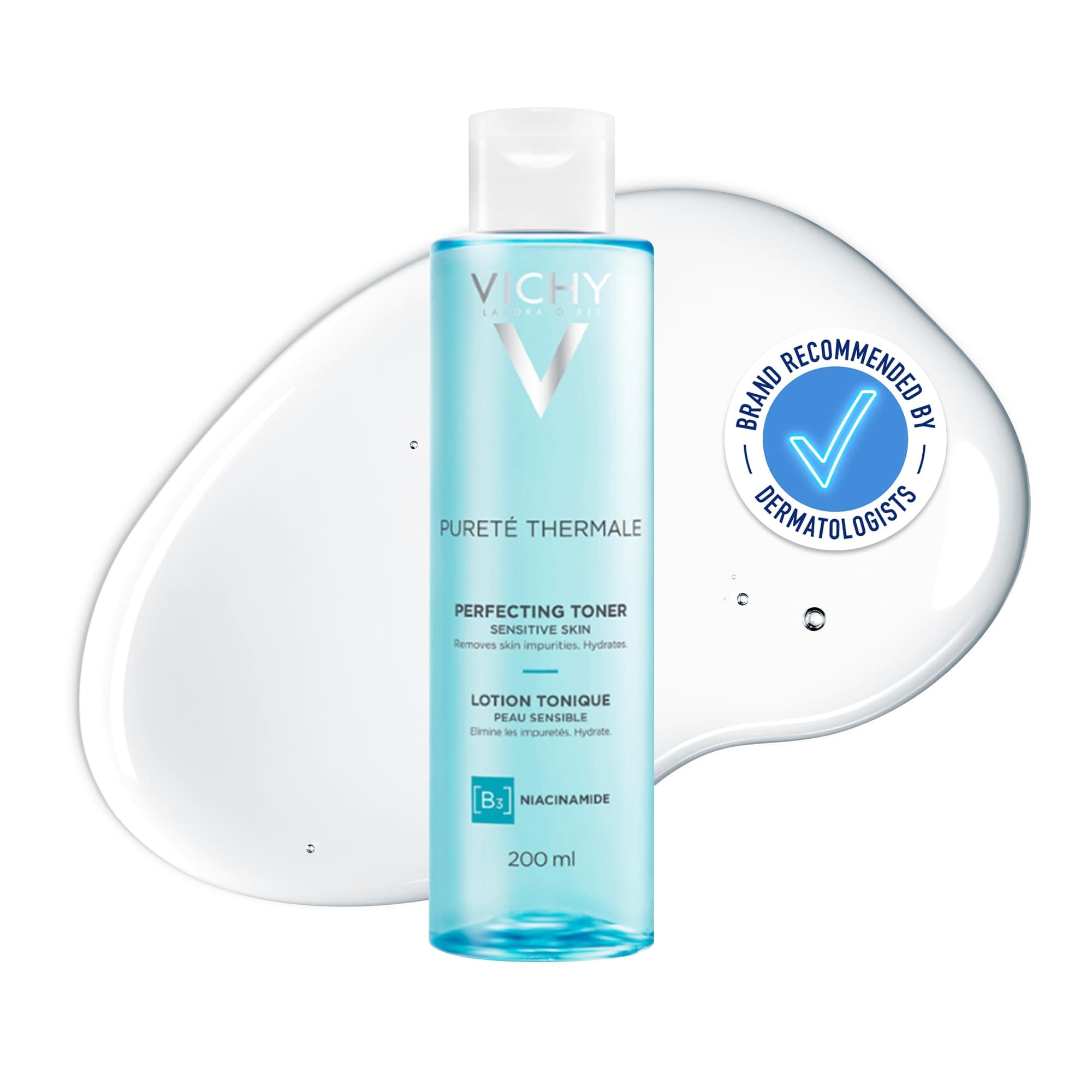 Vichy Puretac Thermale Perfecting Facial Toner, 6.7 Fl oz.