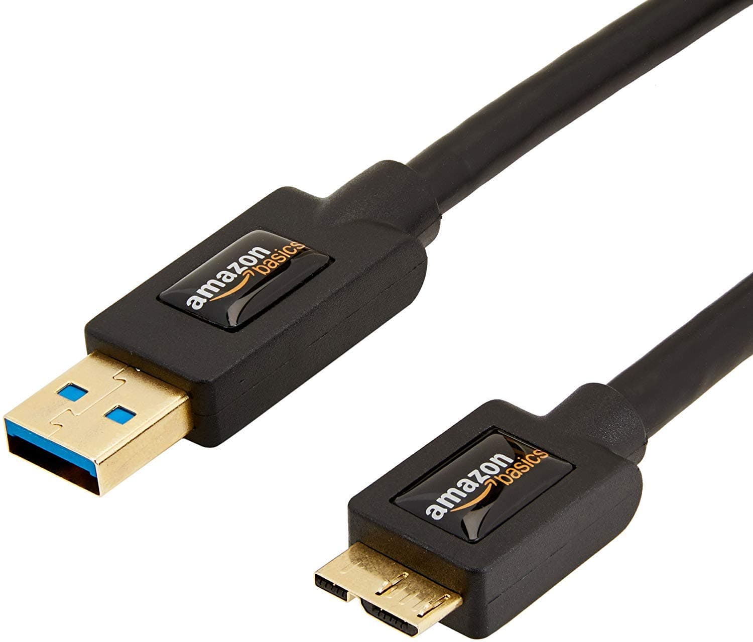 Micro USB to USB-A 3.0 Fast Charger Cable with Gold-Plated Plugs, 6 Feet (1.8 Meters), Black