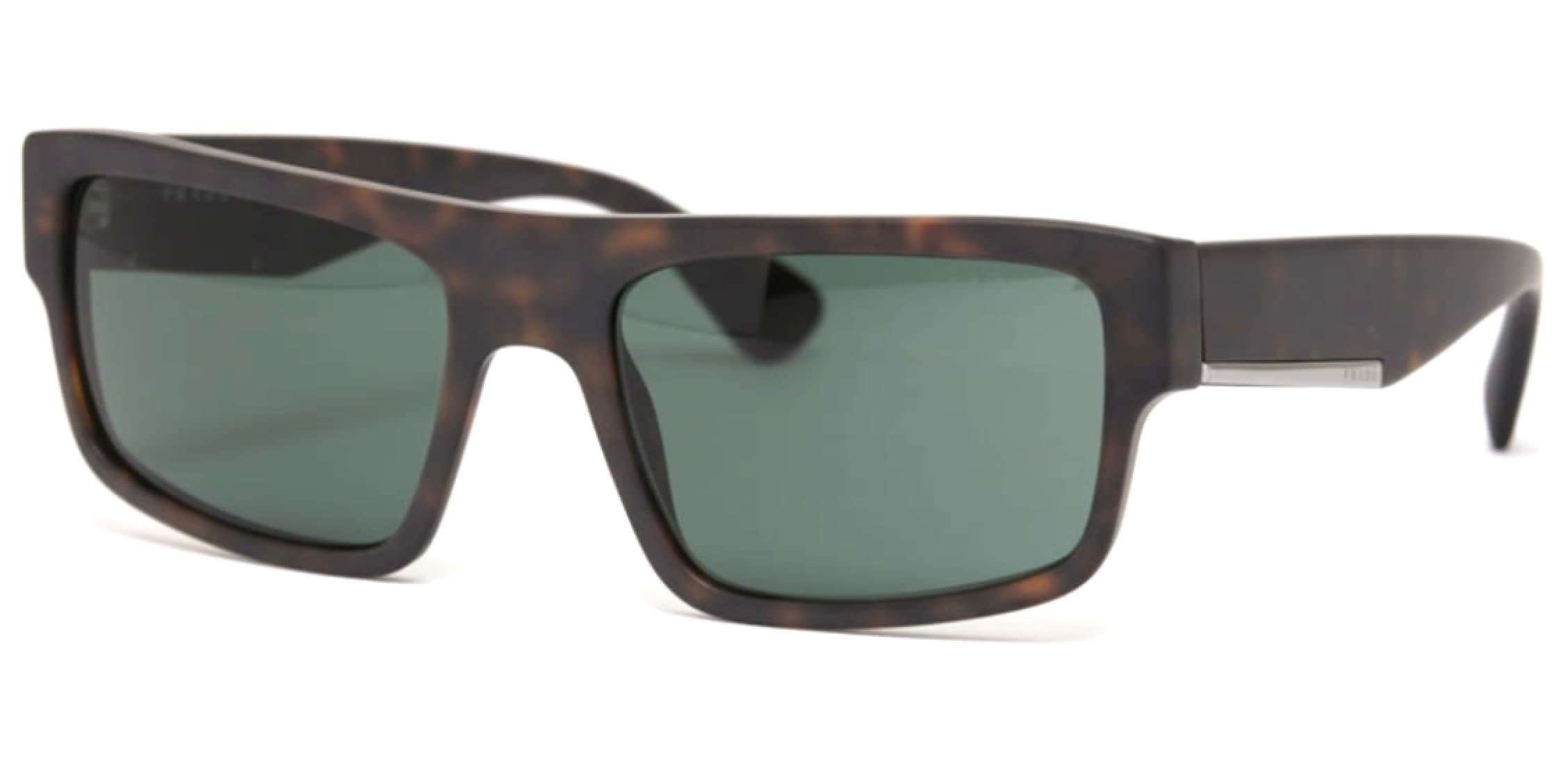 Prada PR04RS - HAQ3O1 Sunglasses Matte Havana w/ Green / Grey 58mm