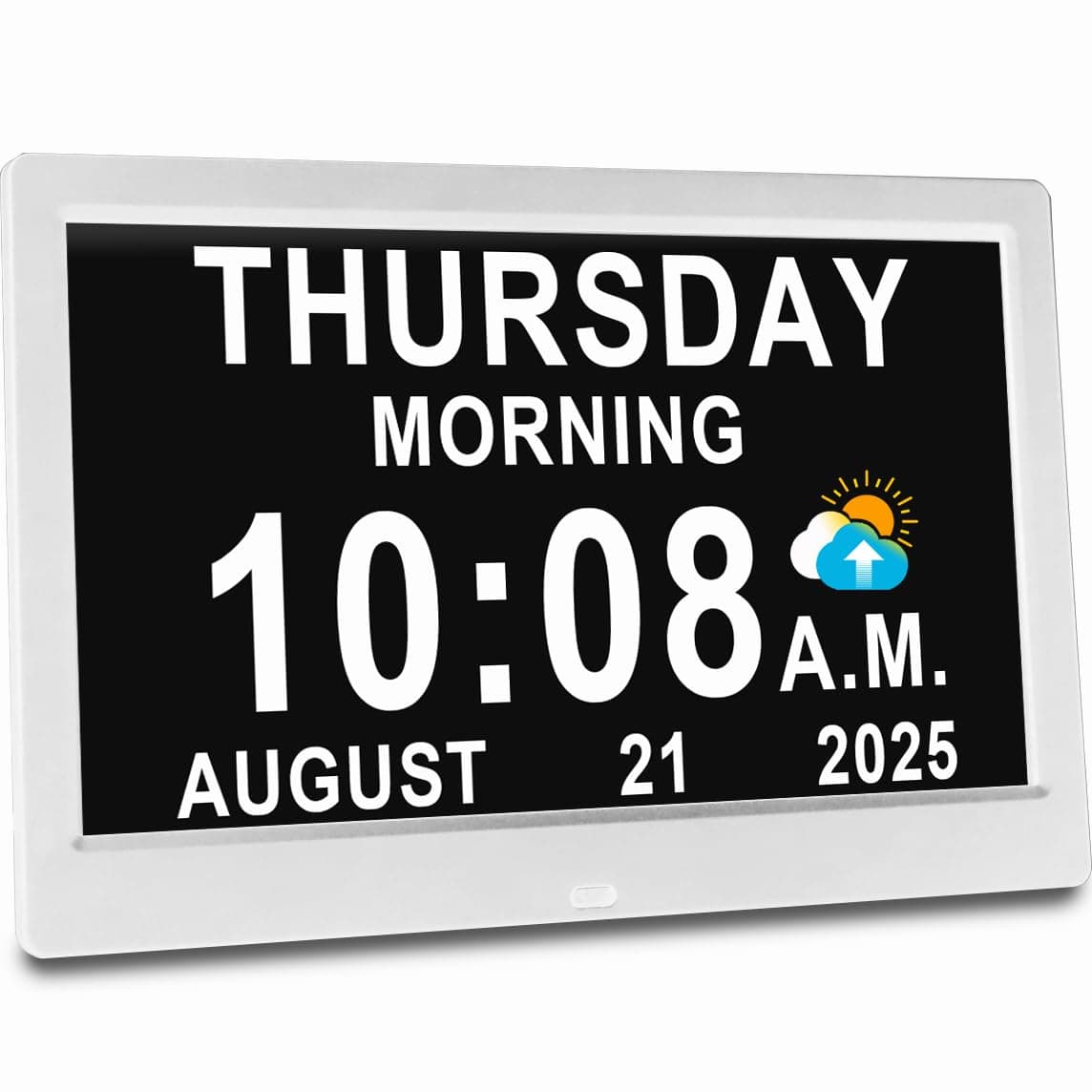 11.5 Inch Extra Large Digital Talking Clock with 19 Alarms, Auto DST, Talking Time, 20 Custom Reminders, 10-Level Auto Dimmer, Day Date Calendar Clock for Seniors Dementia Alzheimers', with Remote