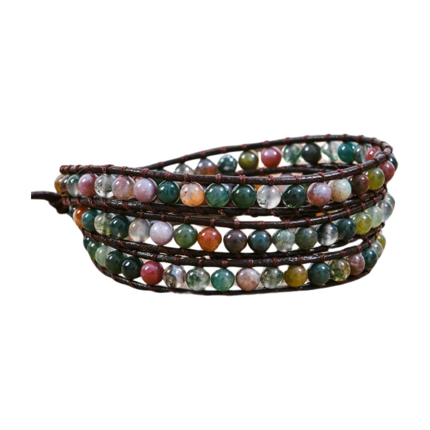 YGLINE Natural Stone Wrap Bracelet for Women Boho Bracelets Healing Crystal Beaded Bracelet Adjustable 3/5 Wraps Bracelet Handmade Birthday Gifts for Women
