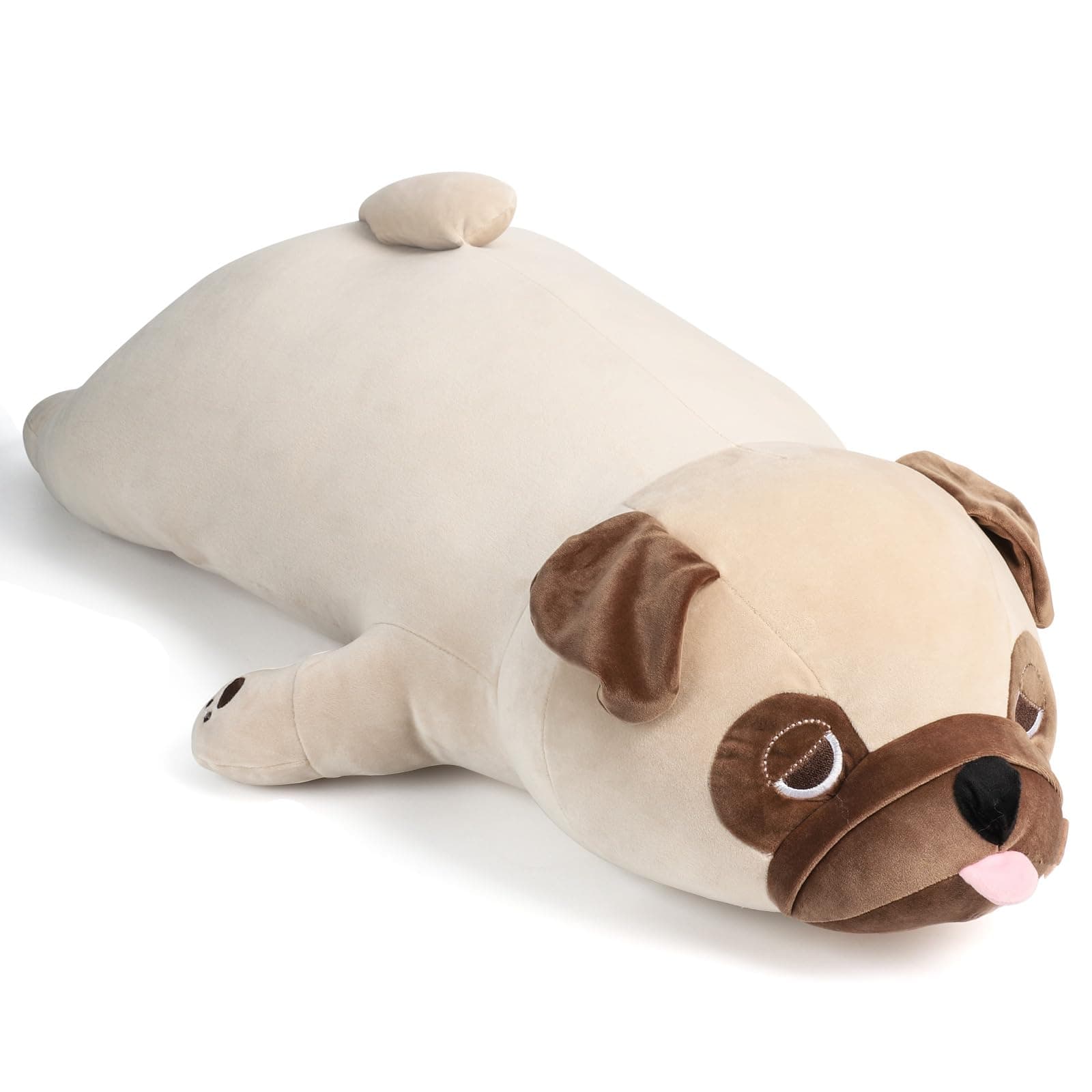 Weighted Pug Stuffed Animals, 20" 3 Lbs Big and Cute Pug Stuffed Animal, French Bulldog Weighted Plush Pillow Toys, Gift for Kids and Adults (20" 3 lbs)