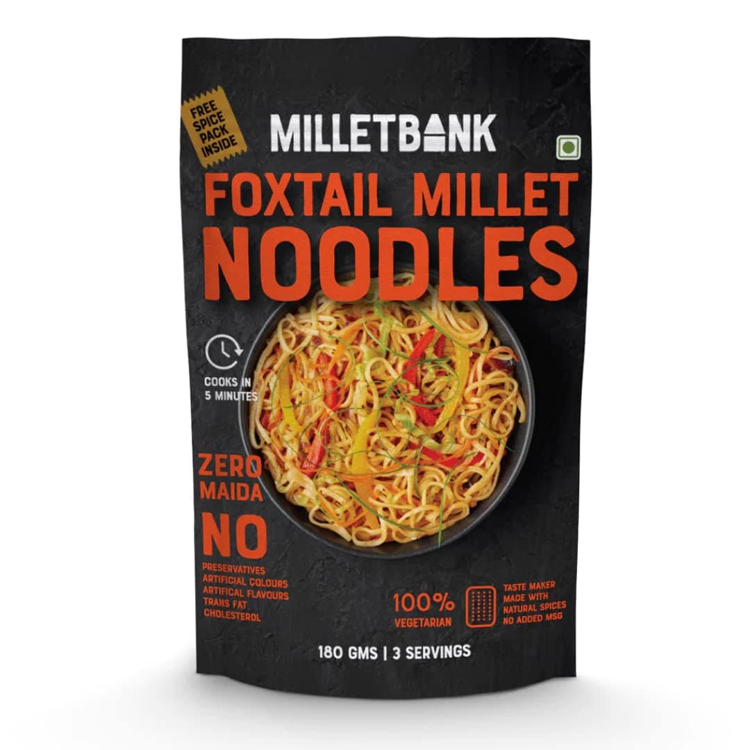 Millet Bank Foxtail Millet Noodles 180g (PACK OF 1)