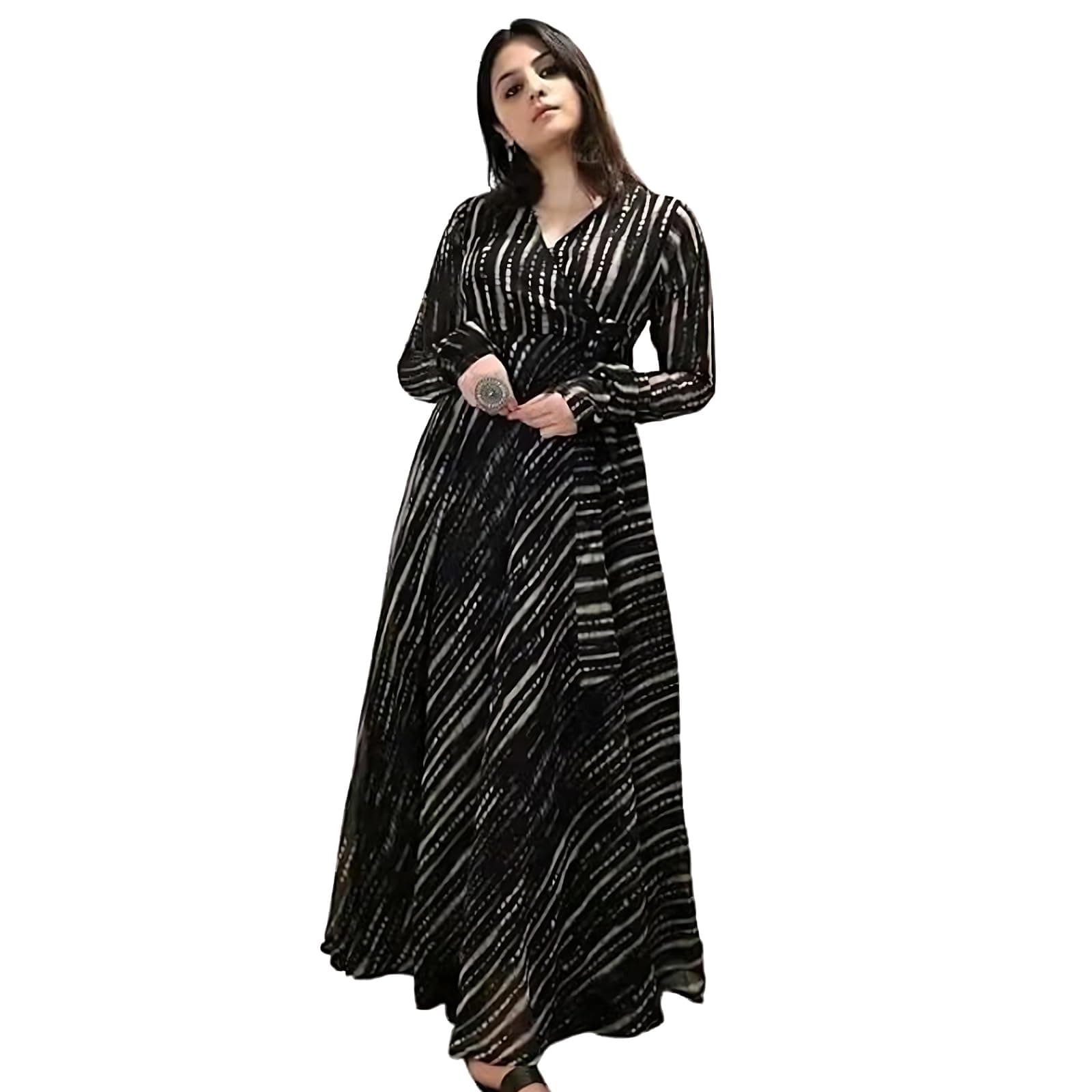 Women’s Anarkali Printed Georgette Stitched Dress