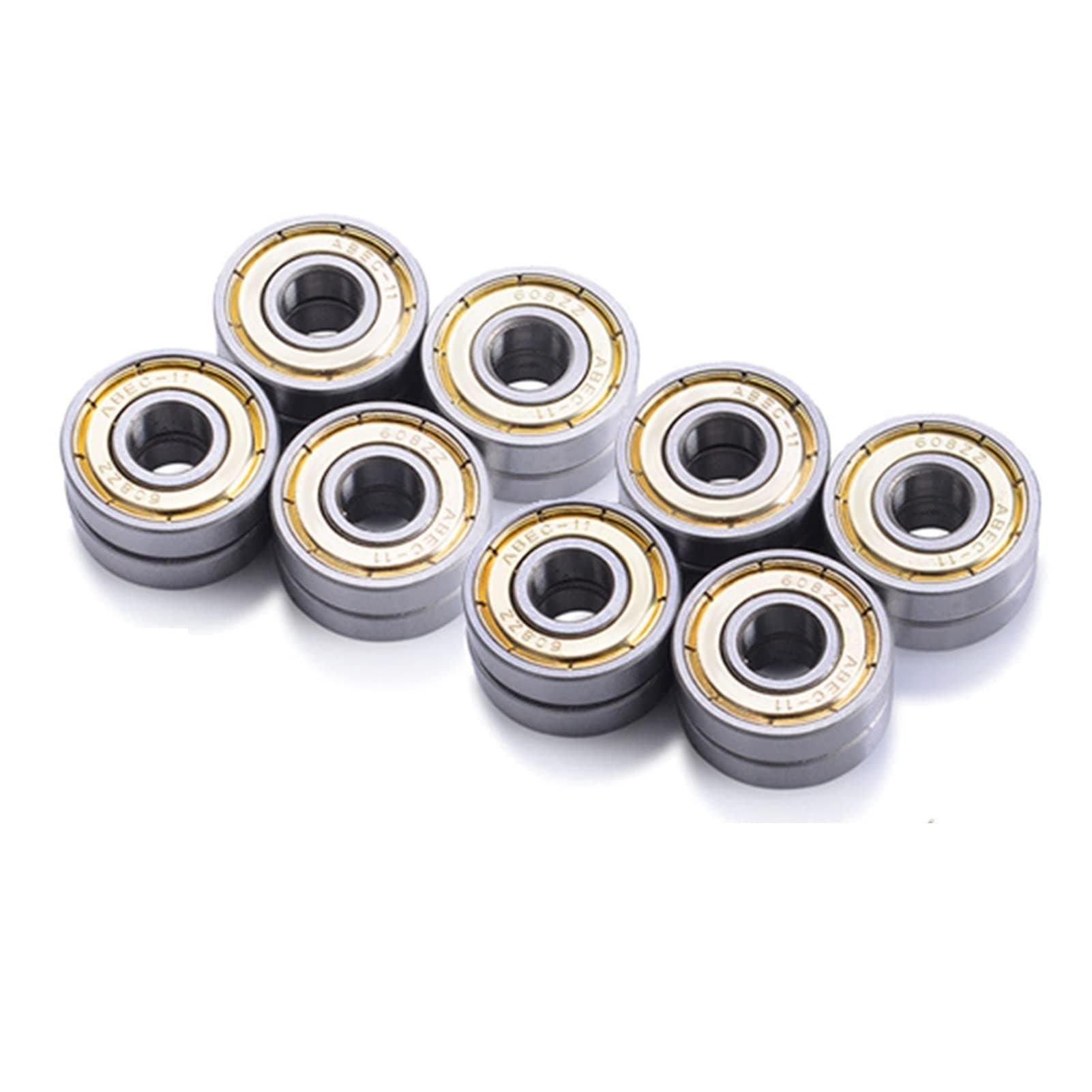 KOVNOVI 16PCS 608ZZ Z Carbon Steel High Speed Mute Bearings ABEC-11 Roller Skates Kick Scooter Skateboard Bearing DINGGUANGHE