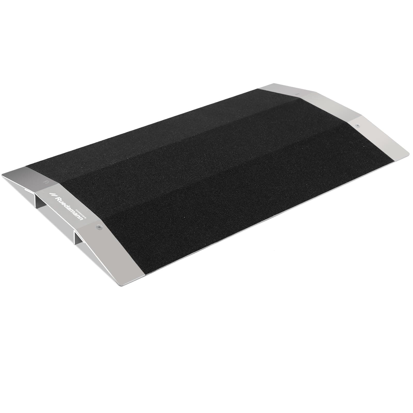 Ruedamann 1.5“ Rise Bridge Threshold Ramp, Wheelchair Ramp with Detachable Supporting Frame and Non-Slip Surface, Aluminum Door Ramps for Wheelchairs, Stairs, Vans, Scooters, Steps