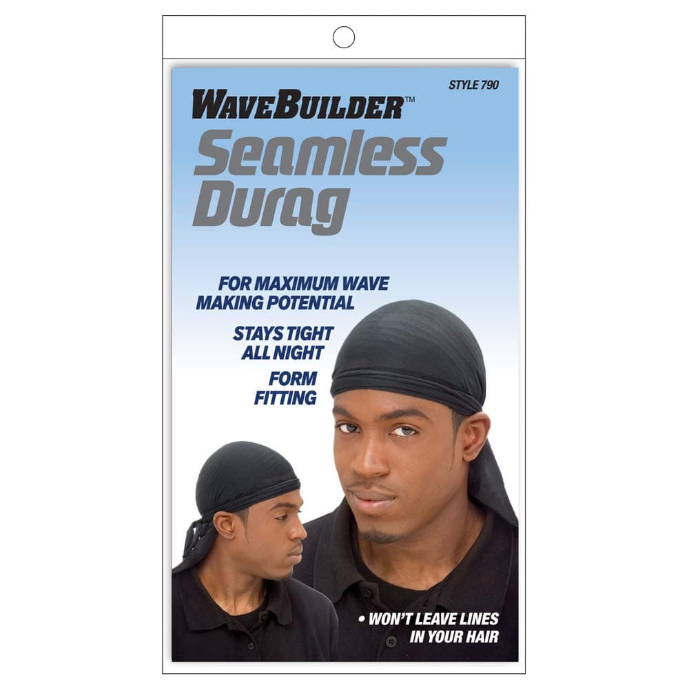 WAVEBUILDER Seamless Durag- Black