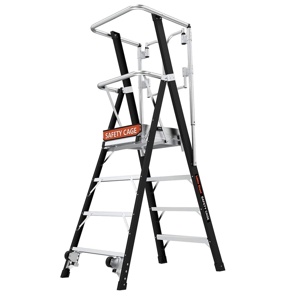 Little Giant Ladders, Fixed Safety Cage, 4 foot, Safety Cage, Fiberglass, Type IAA, 375 lbs weight rating (19604)