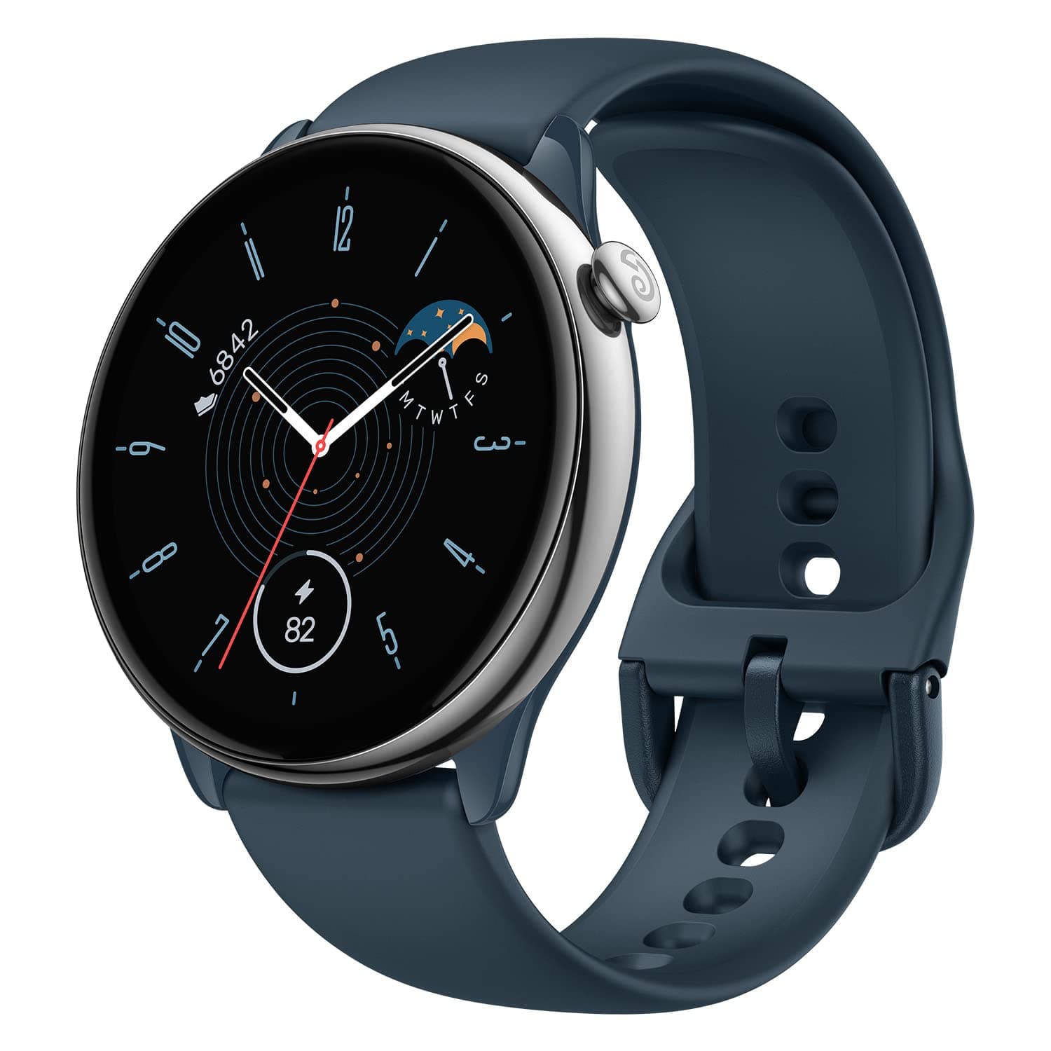 Amazfit GTR Mini 43mm Smart Watch,1.28" Always-on AMOLED Display,416 * 416 PX,SpO2,Heart Rate Blood Oxygen Monitor, 14-Day Battery Life, 120 Sports Modes, Accurate GPS Tracking Fitness (Ocean Blue)