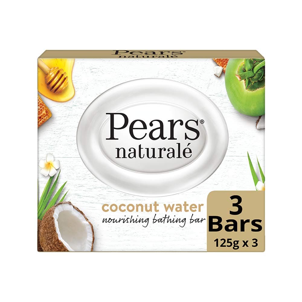 Pears Naturale Coconut Nourishing Soap Bar, 125 g (Pack of 3)