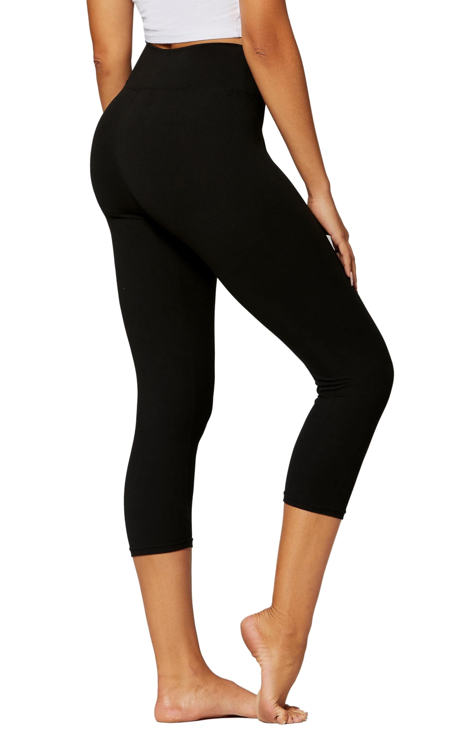 High Waisted Ultra Soft Leggings for Women - Full Length, Capri Length and Biker Shorts - Available in Plus Size
