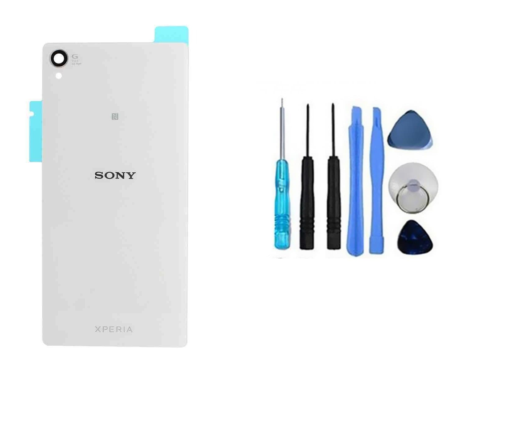 [IRM] Back Cover Housing For Sony Xperia Z Z1 Z1 Compact Z2 Z3 Z3 Comact M2 M4 Aqua With Tape + Free Tools (Xperia Z3 D6603, White)
