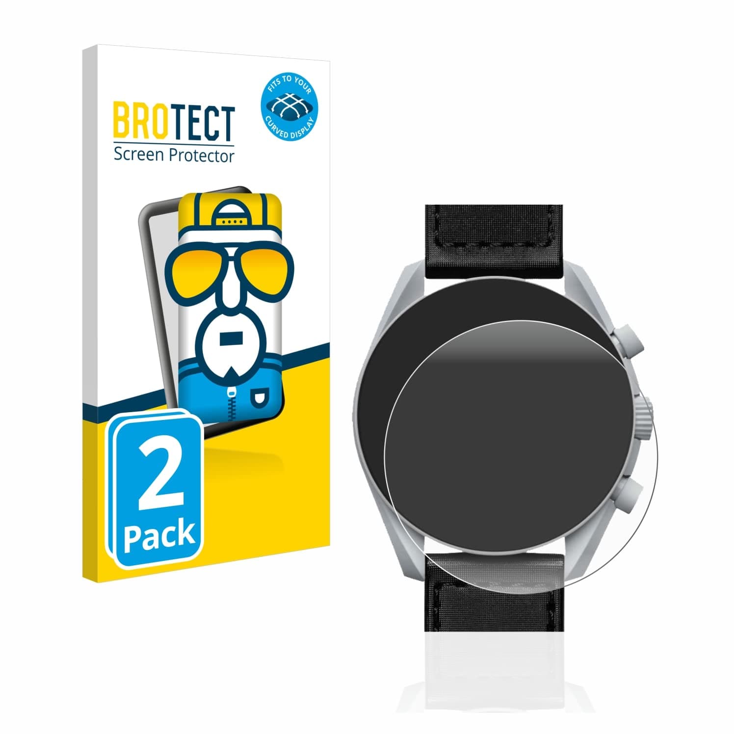 brotect 3D Curved Screen Protector Compatible with Omega x Swatch Speedmaster Moonswatch (2 Pack) - Full Screen Coverage