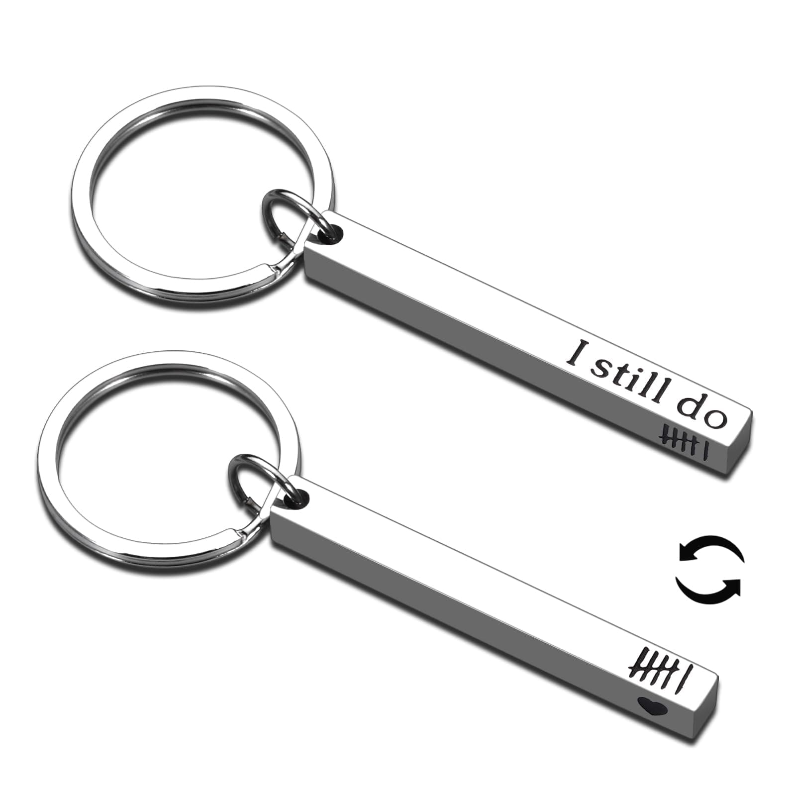 Iron 6th Anniversary Keychain Gifts, Anniversary Wedding Gifts for Him Her, 6 Year Anniversary for Men Women, Couple Keychains for Him Her Husband Wife Boyfriend Girlfriend, 1 PC Anniversary Keychain