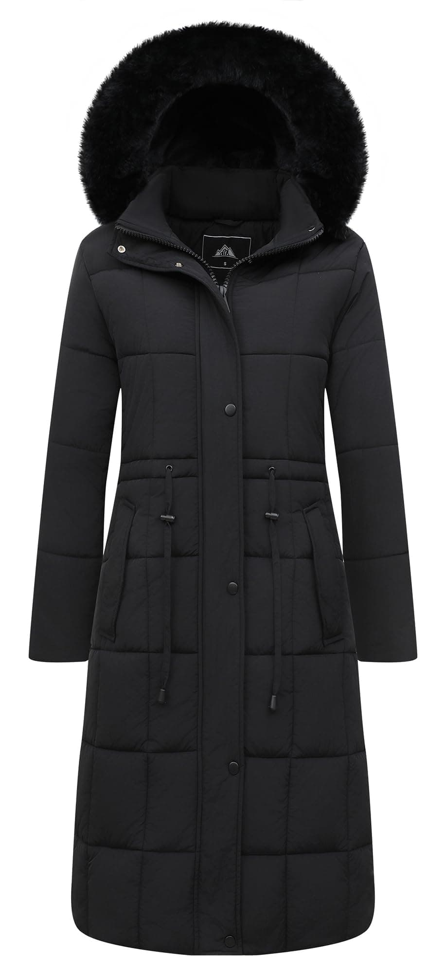 GOLDLADY Women's Waterproof Long Winter Coat Thickened Down Alternative Jacket Warm Puffer Jacket Hooded Parka