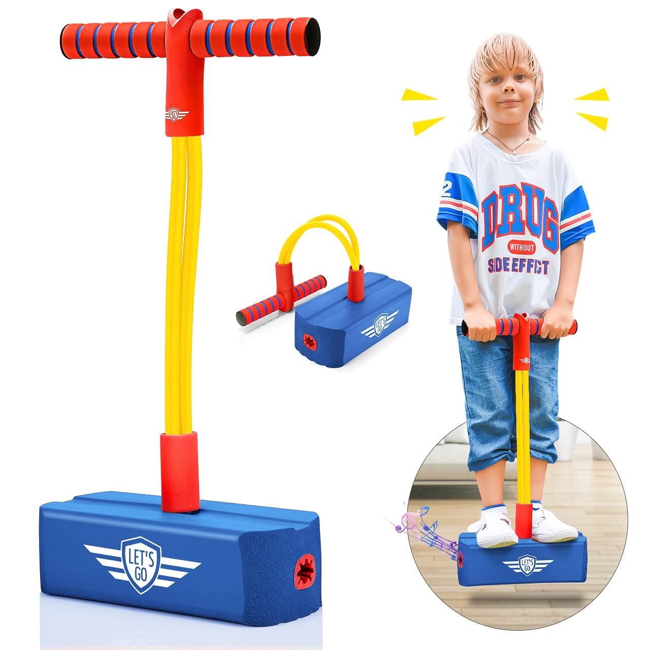 Toys for 3-12 Year Old Boys girls, Birthday Gifts for Kids Pogo Jumper Stick Toy for Kids 3-12 Year Old Outdoor Toys for Children Festival Presents Toy Age 3-12 Easter Stocking Blue