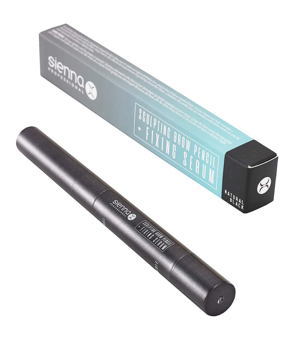 Sienna XSculpting Brow Pencil. Professional Makeup Micro Eyebrow Pen With Setting Gel Serum. Long Lasting Perfect Matte Brows. High Pigment, 3 Shade Range Of Brow Pens For Women. (Natural Black)