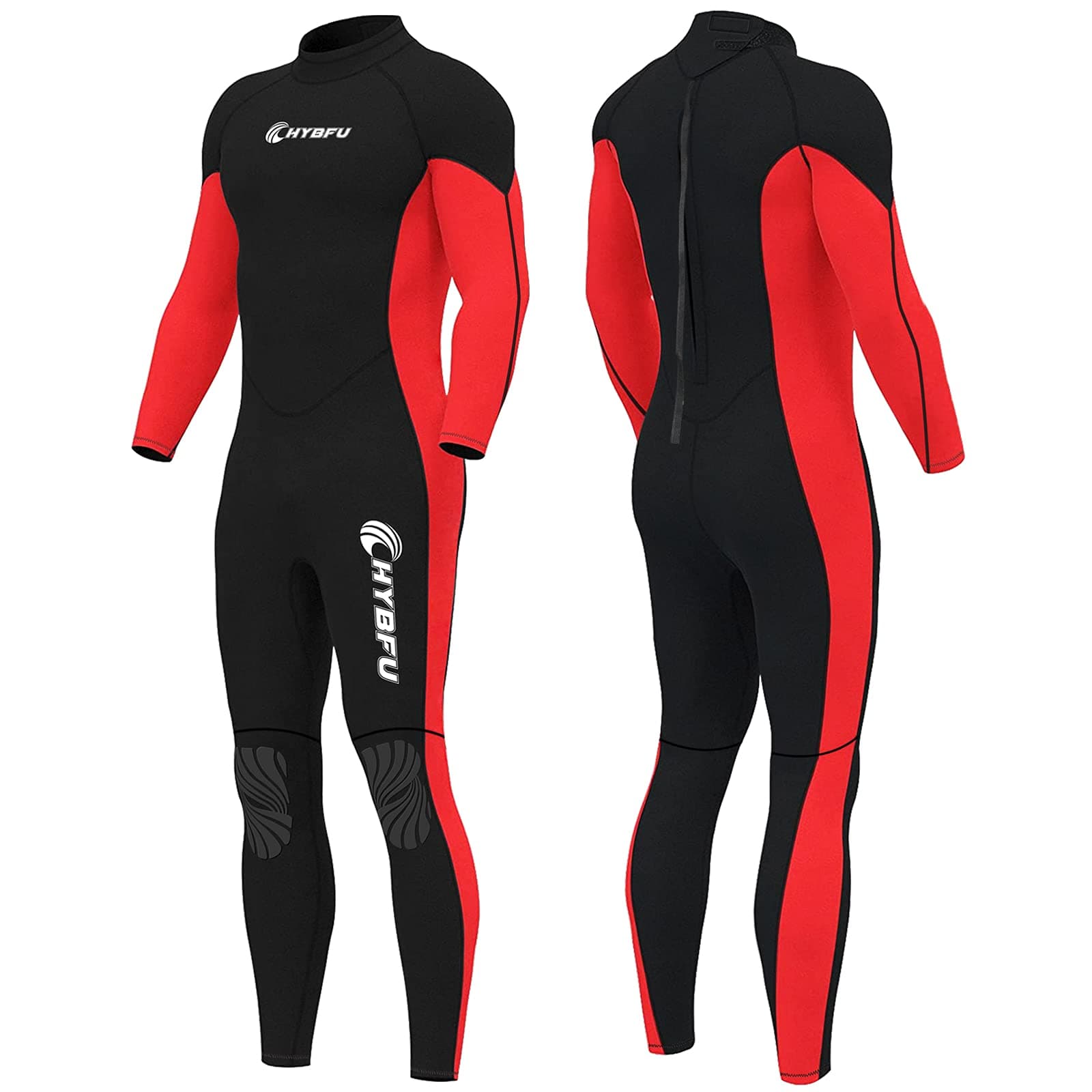 Wetsuit Men Women 3mm Silicone Nylon Fabric Full Wetsuits Diving Suits for Cold Water Surfing Wetsuit Various Sizes Wetsuit for Diving Surfing Snorkeling Kayaking （Men-Red,Women-Blue