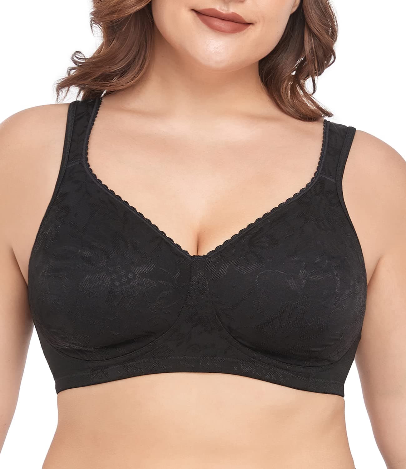Bras for Women Ultra Soft Wire Free Comfortable Bra Full Coverage Plus Size Minimizer Non Padded