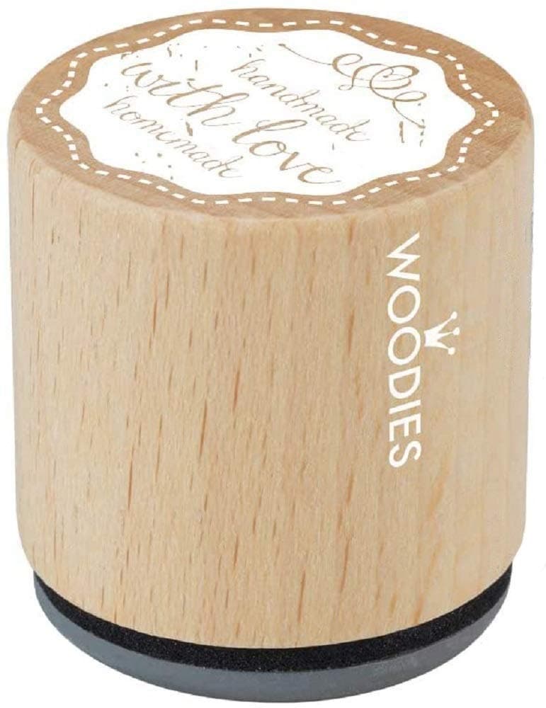 Cosco WOODIES® Love Themed Stamp "Handmade With Love Homemade", 1-3/16" Impression (071778)
