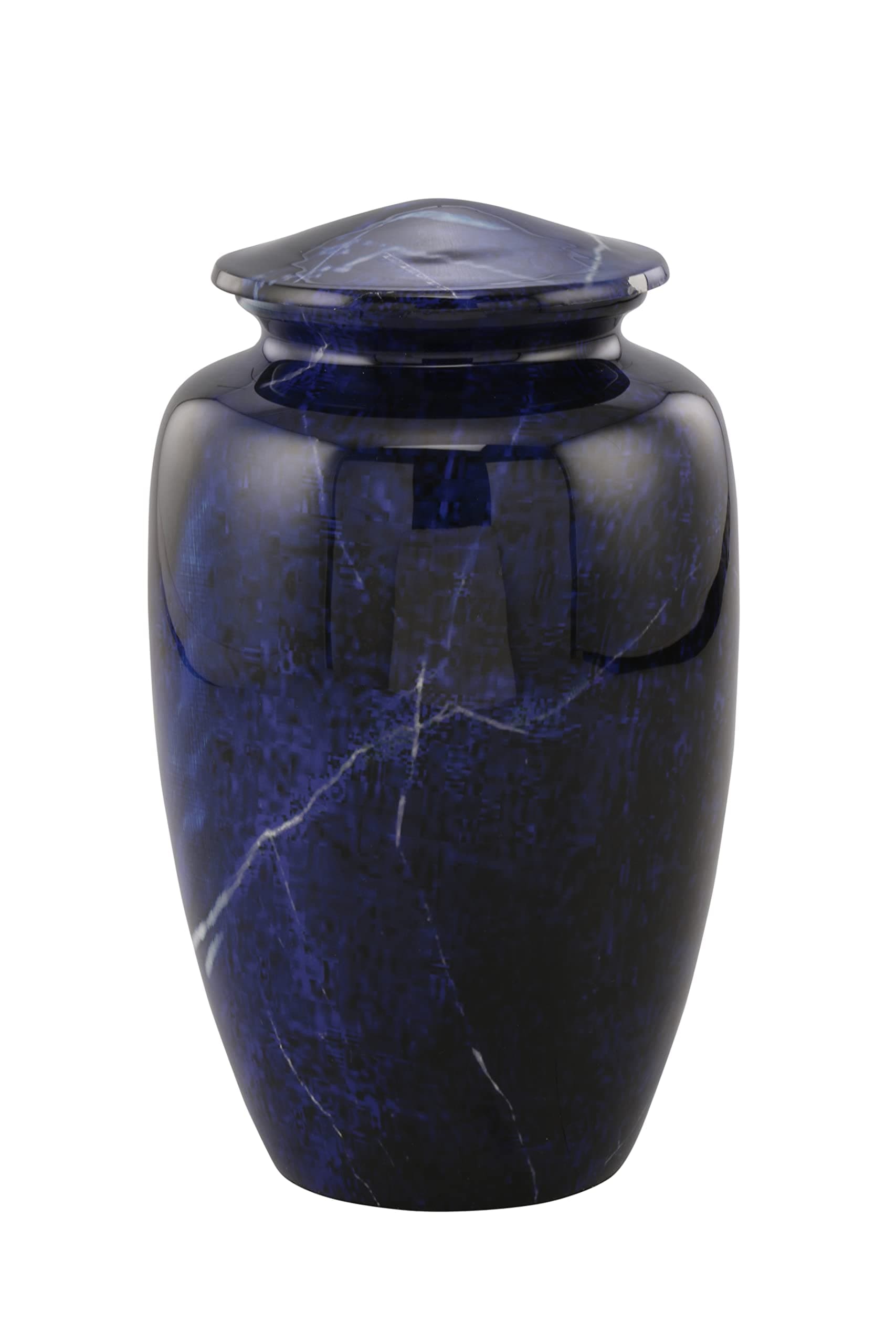 UNIARTSGalaxy Printed Urn for Adult Human Ashes - Large Handcrafted Funeral Memorial, Pearl Color (Aluminum 10.75 x 6.8)