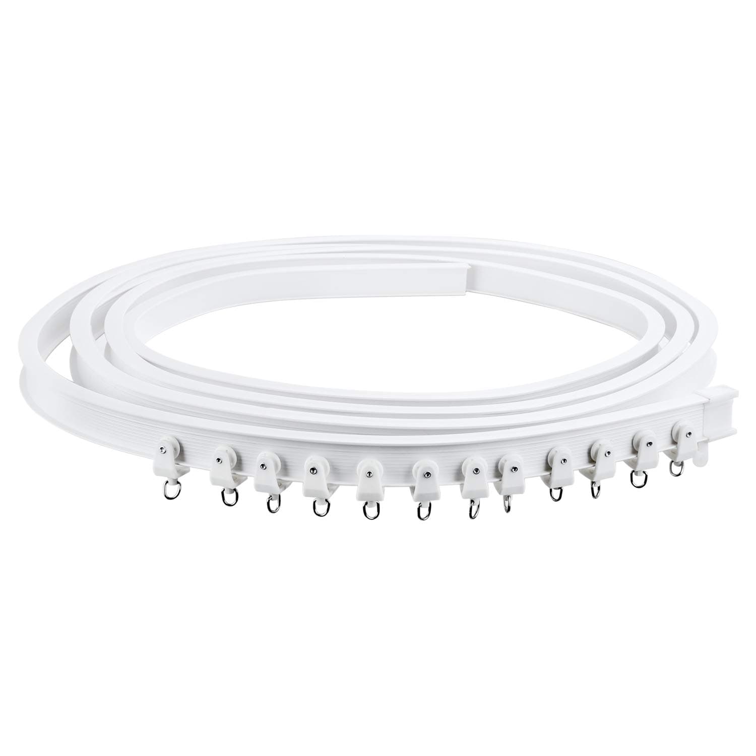 Datttcc Alloy Plastic Windows and Balcony Curtain Track Soft Curved Track Rail Slide Rail Accessories (5 Meters)