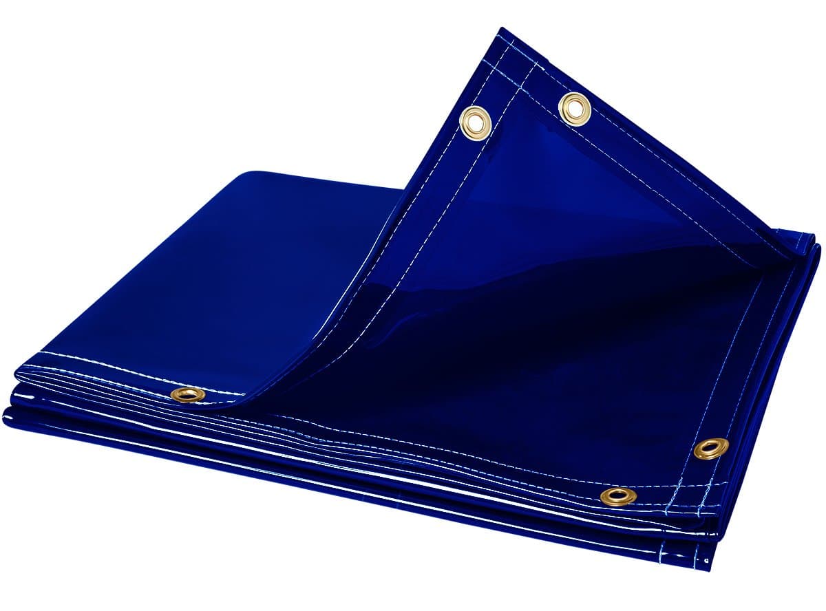 Steiner 325-6X8 Arcview 14 Mil Flame Retardant Tinted Transparent Vinyl Welding Curtain, Blue, 6' x 8'
