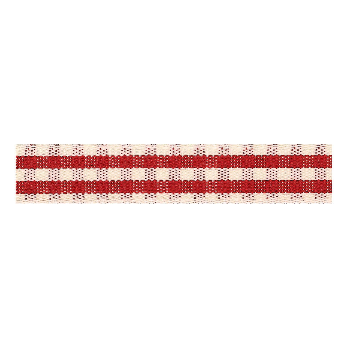 Red Rustic Gingham Ribbon