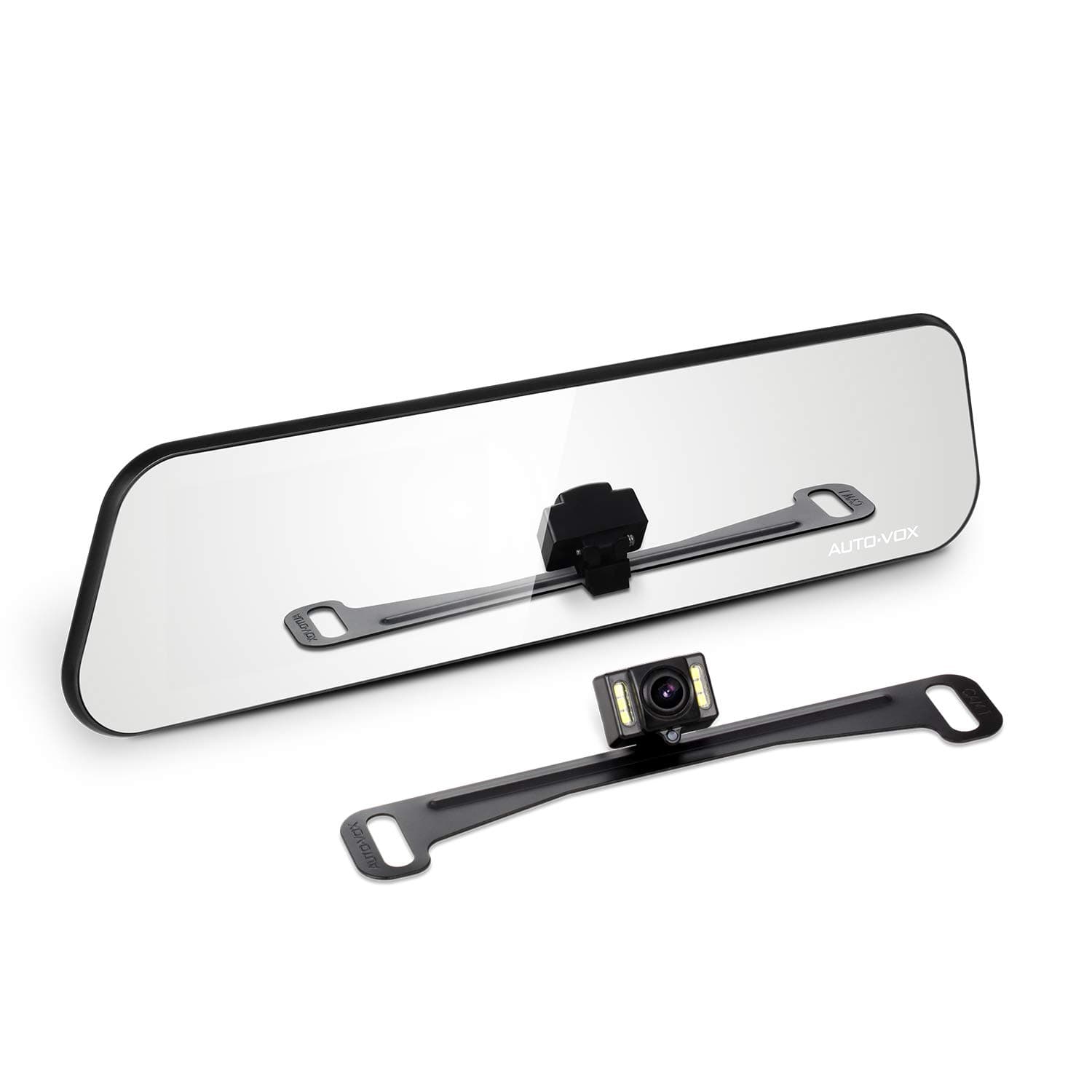 AUTO-VOX M6PRO FHD 1080P 4.5'' Touch Screen Dash Cam Backup Camera Kit, IP 68 Waterproof LED Night Vision Reverse Rear View License Plate Back up Car Camera with Motion Detection, G-sensor