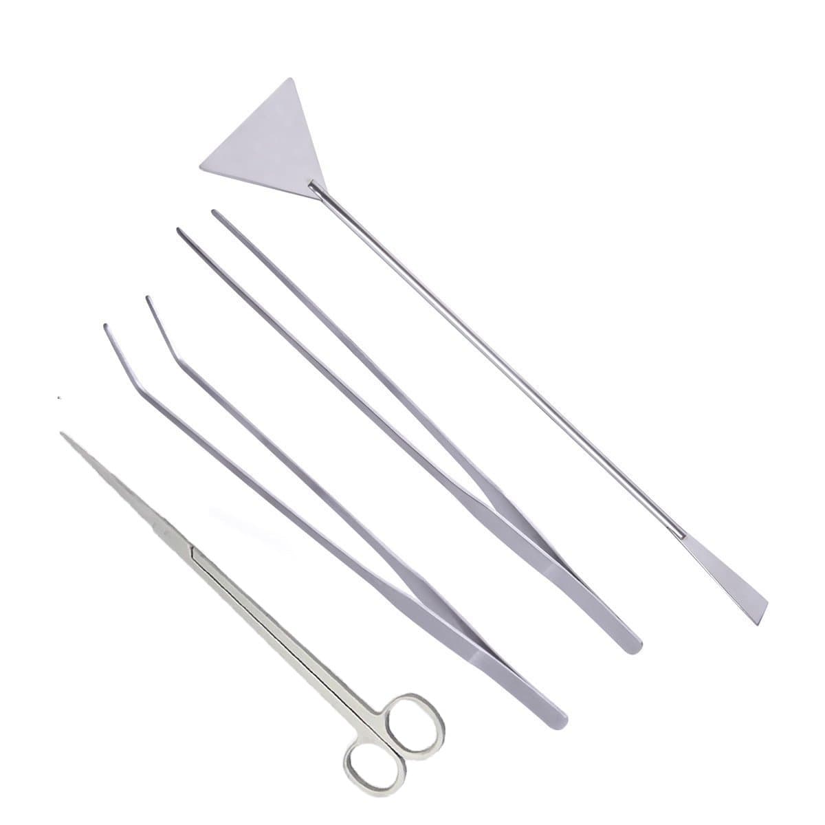 JackSuper Aquarium Aquatic Plant Trimmer Sets Garden Bonsai Tweezers Fish Tank Algae Scrapers Cleaning Kits Water Plant Scissors Shears Clipper Tweezers for Feeding Reptiles Snake Lizards Spider