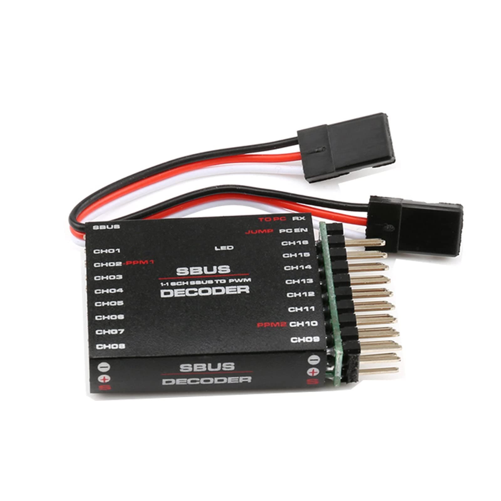 RC SBUS to PWM/PPM Decoder 16 Channel Converter Receiver Signal Transverter for Futaba Frsky Orange